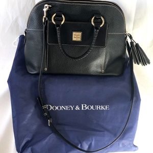 Dooney & Bourke Black  Pebble Leather Satchel "Be